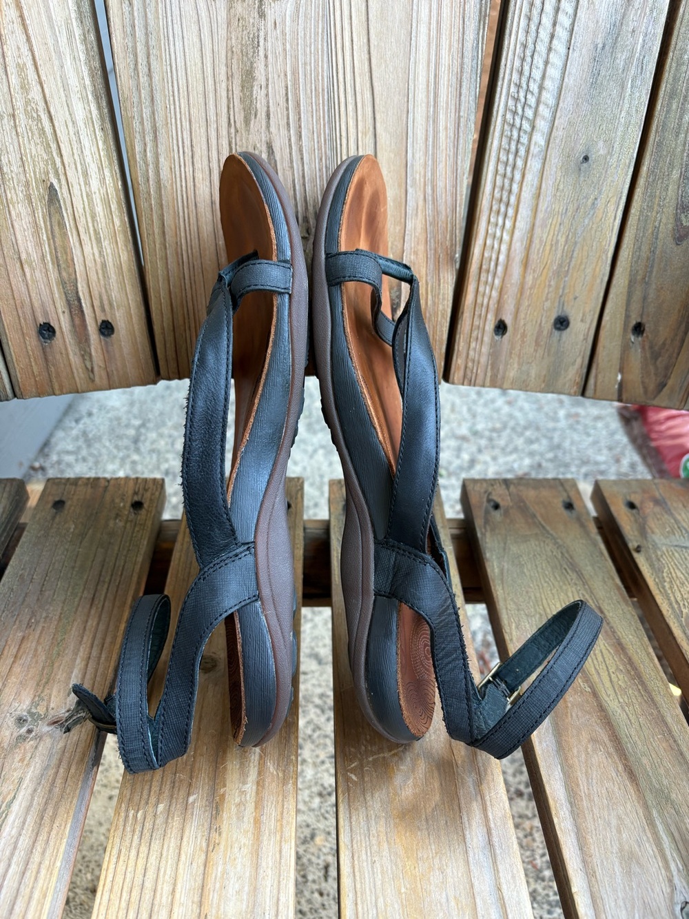 Chaco Sofia Black Leather Sandals Womens Size 8 - Picture 12 of 15